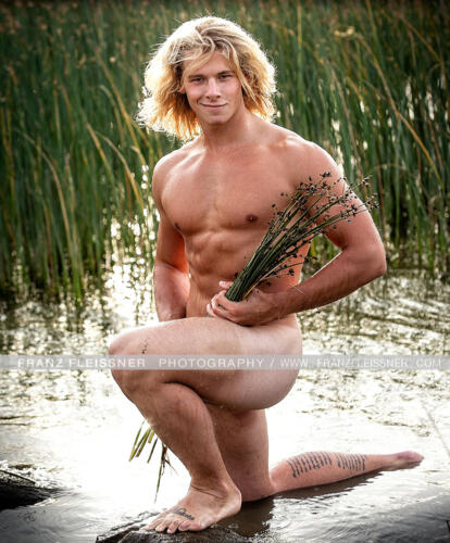 young blond Swedish male model