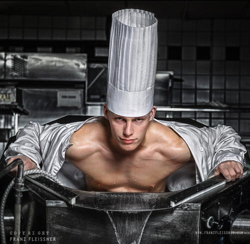 Franz Fleissner. Handsome Swedsih Chef cook.